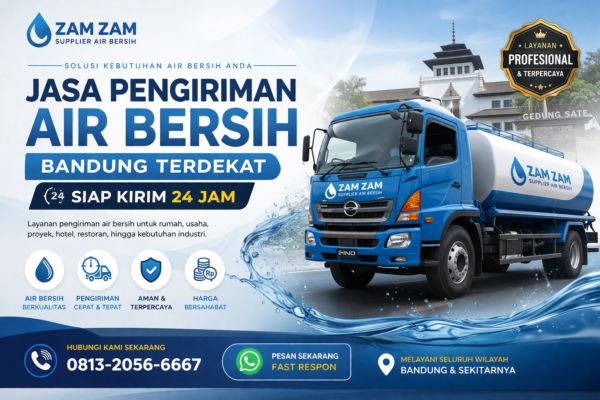 Jasa Pengiriman Air Bersih Bandung Terdekat & Siap Kirim 24 Jam