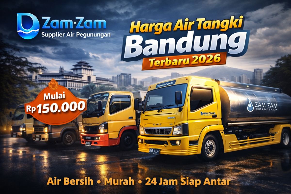 Harga air tangki Bandung 2026